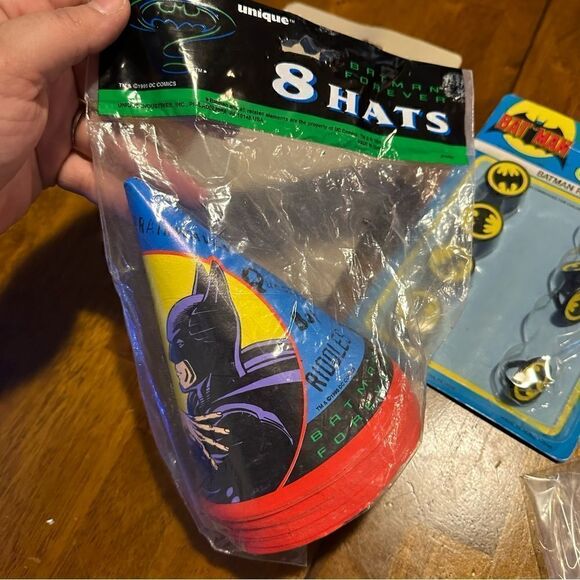 Vintage 90s Batman Cat Woman Riddler Large Party Lot With Costume Dead Stock - Picture 13 of 14